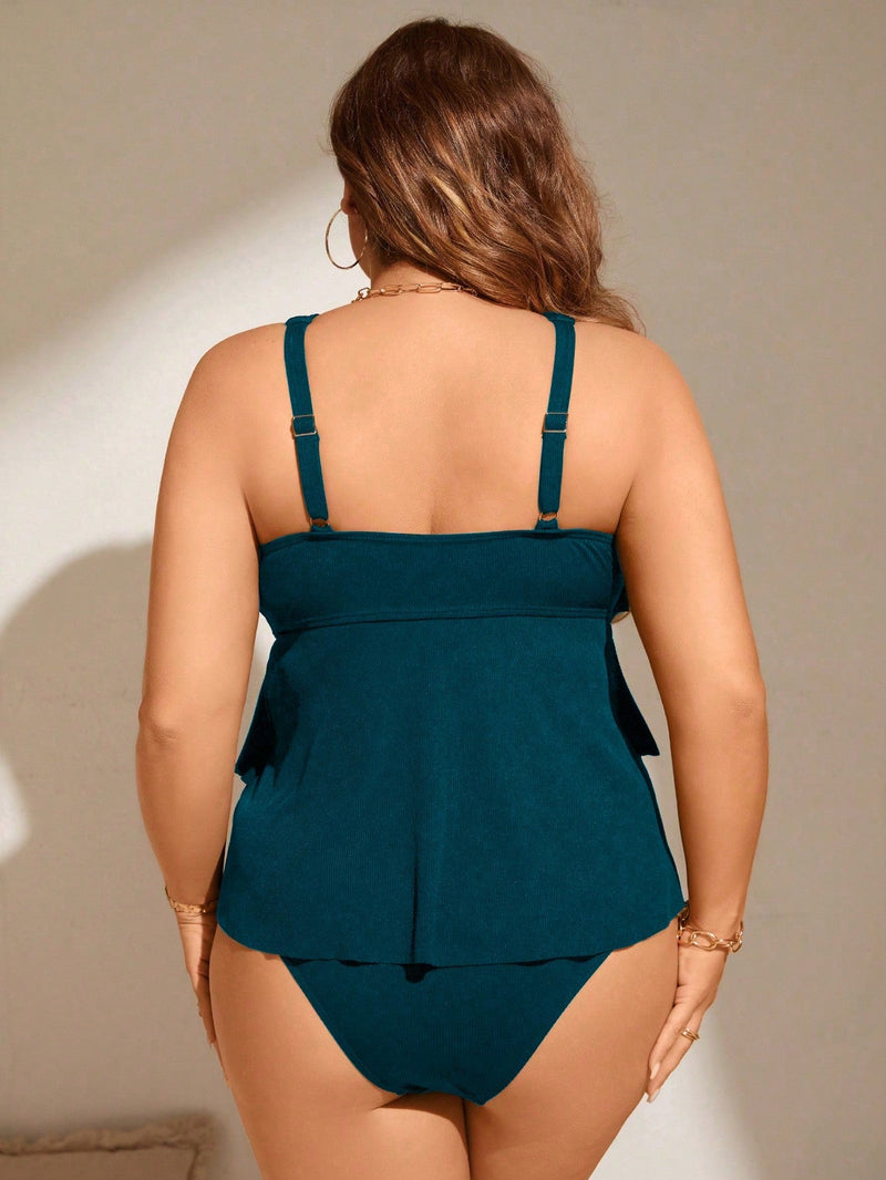 Maiô Plus Size Babado Clamer