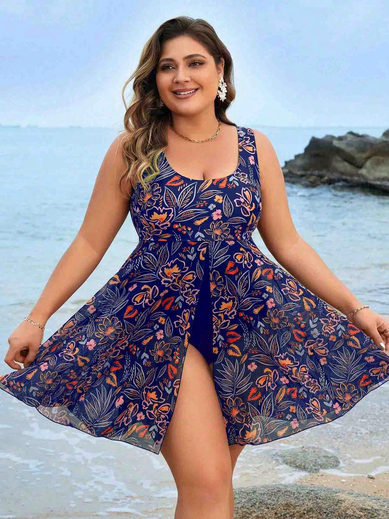 Maiô-Vestido Plus Size Florinda